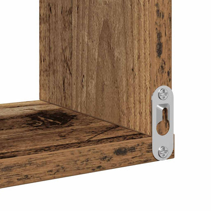vidaXL Étagère d'angle murale aspect bois de récupération 40x40x49,5 cm en bois d'ingénierie