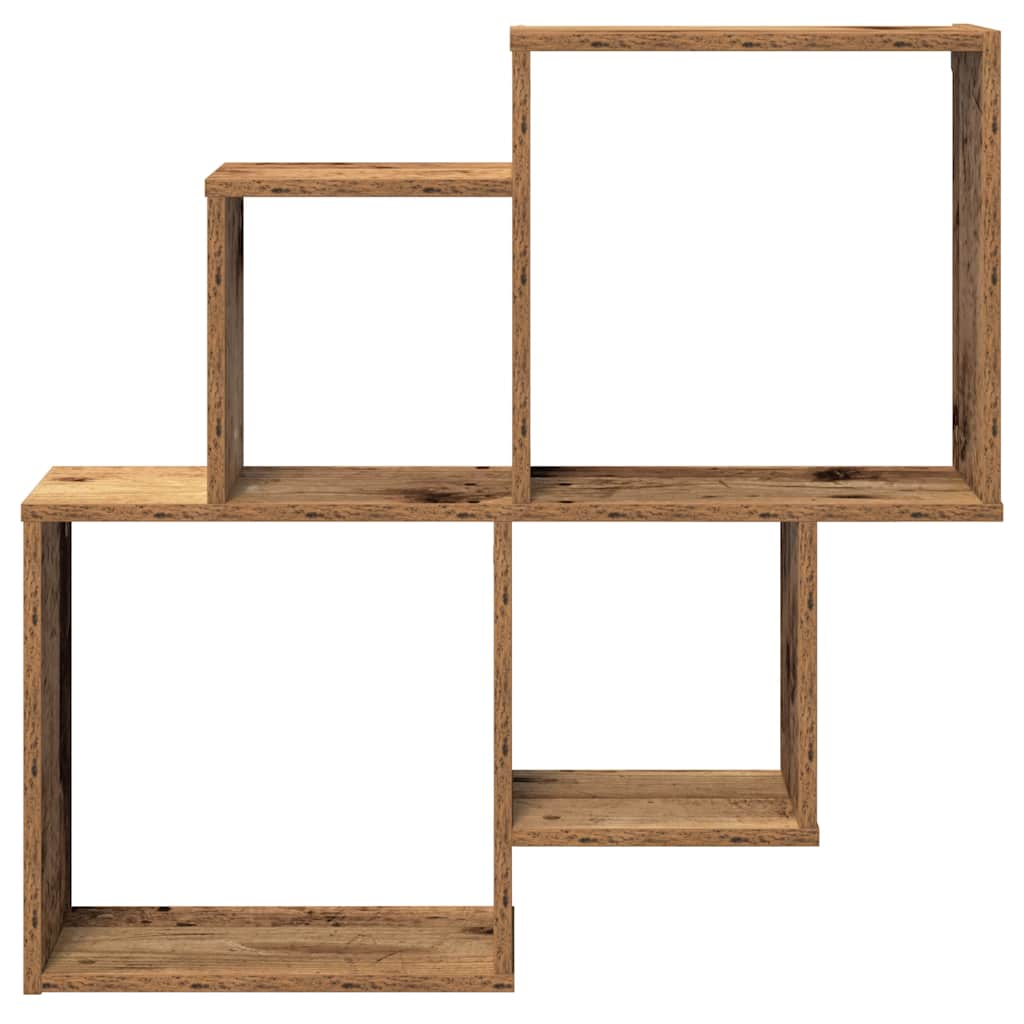 vidaXL Wandregal Altholz-Optik 80x15x78,5 cm Holzwerkstoff