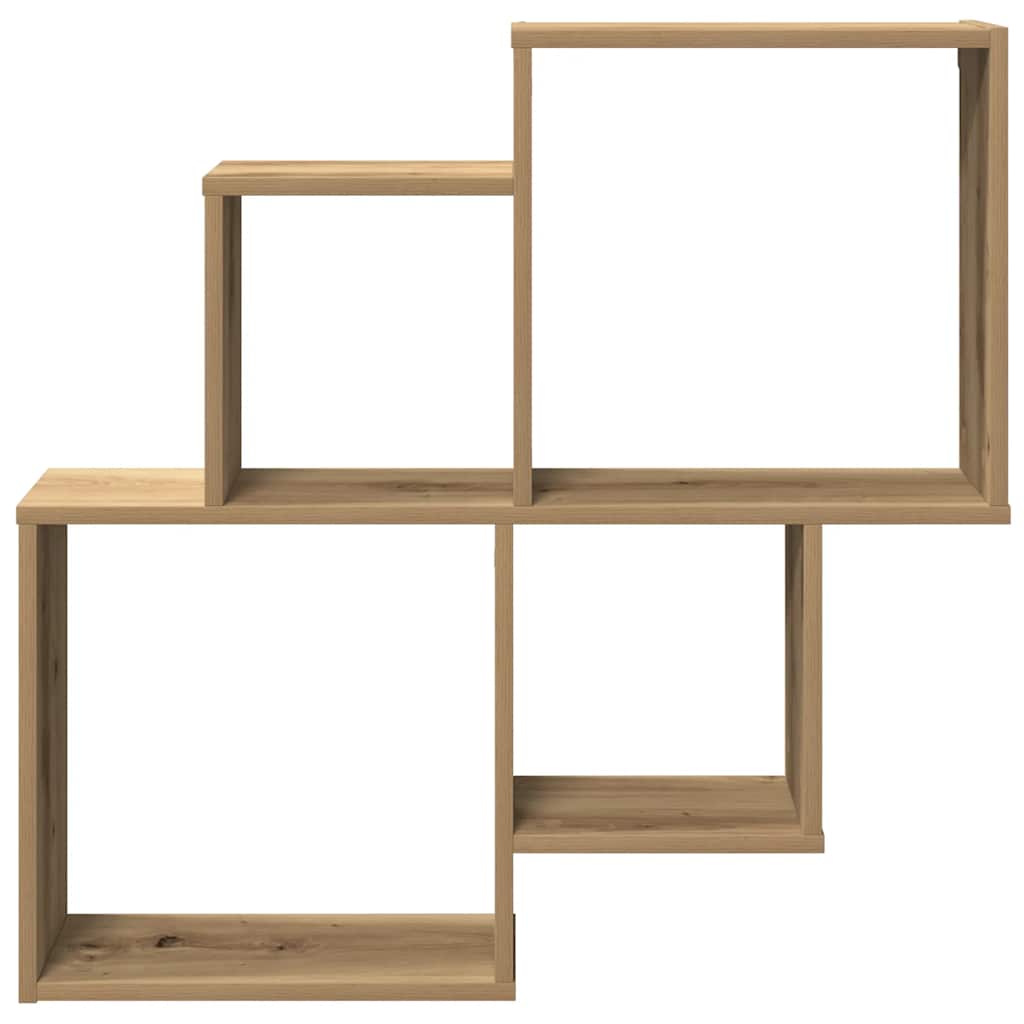 vidaXL Wandregal Artisan-Eiche 80x15x78,5 cm Holzwerkstoff