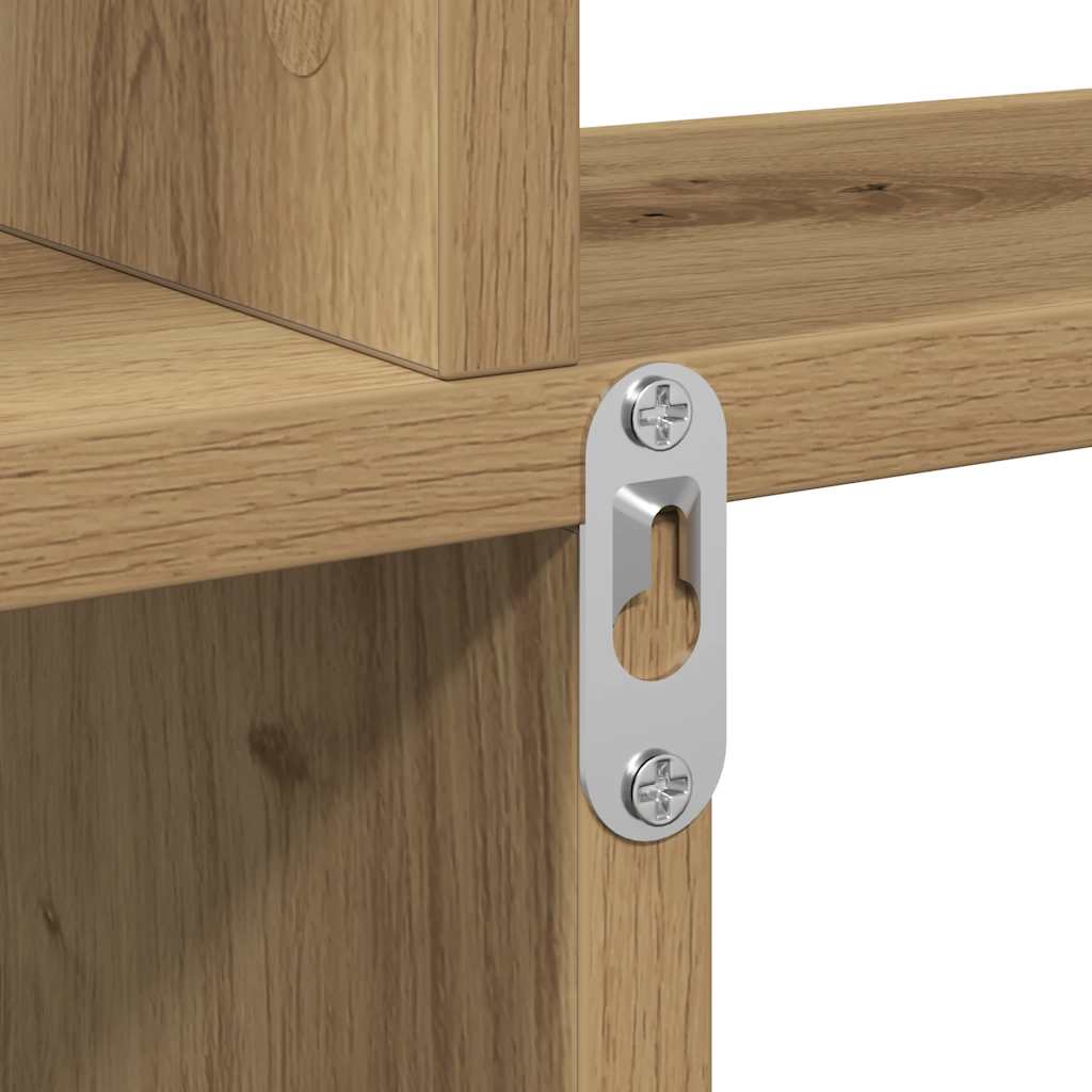 vidaXL Wandregal Artisan-Eiche 80x15x78,5 cm Holzwerkstoff