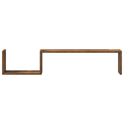 vidaXL Étagères murales 2 pcs Aspect bois de récupération 100x15x20 cm Bois d'ingénierie