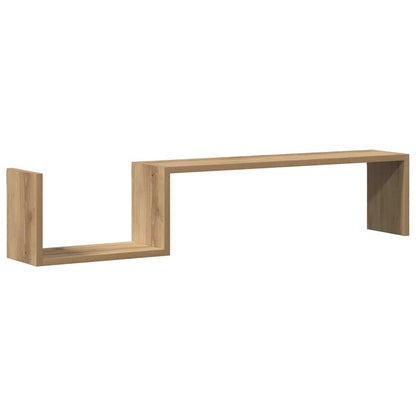 vidaXL Étagères murales 2 pcs Chêne artisan 100x15x20 cm Bois d'ingénierie