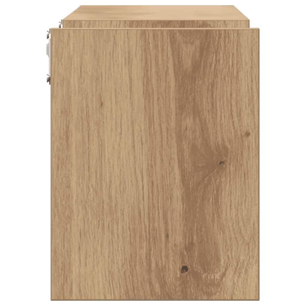 vidaXL Étagères murales 2 pcs Chêne artisan 100x15x20 cm Bois d'ingénierie