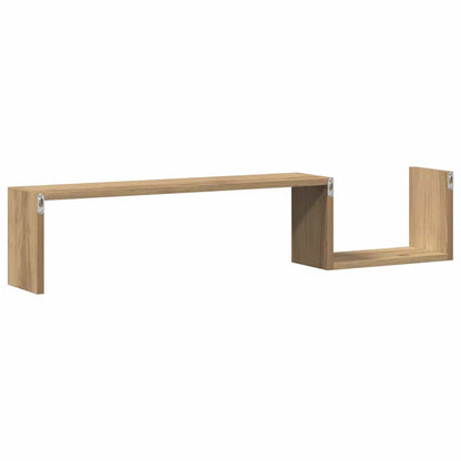 vidaXL Étagères murales 2 pcs Chêne artisan 100x15x20 cm Bois d'ingénierie