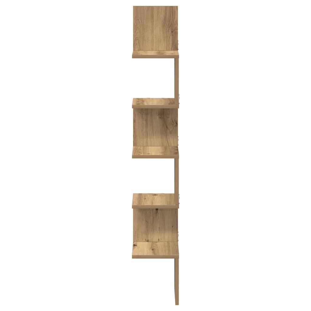 vidaXL Wand-Eckregal Artisan-Eiche 20x20x127,5 cm Holzwerkstoff