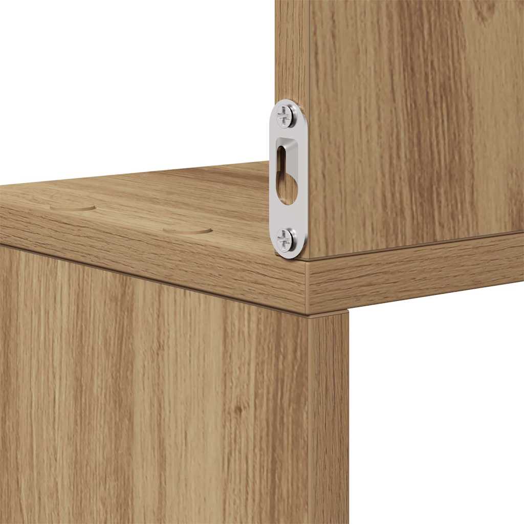 Wand-Eckregal Artisan-Eiche 20x20x127,5 cm Holzwerkstoff