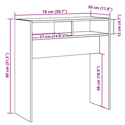 vidaXL Konsolentisch Artisan-Eiche 78x30x80 cm Holzwerkstoff
