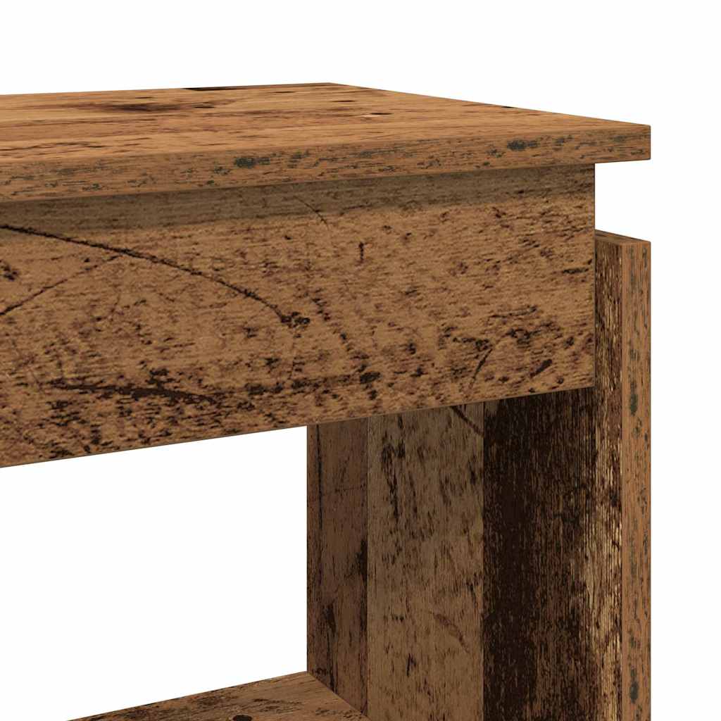 vidaXL Console aspect bois de récupération 80x30x80 cm Bois d'ingénierie