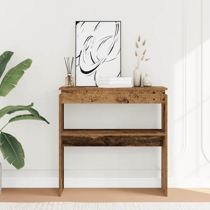 vidaXL Console aspect bois de récupération 80x30x80 cm Bois d'ingénierie