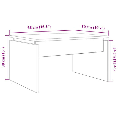vidaXL Table basse aspect bois de récupération 68x50x38 cm Bois d'ingénierie