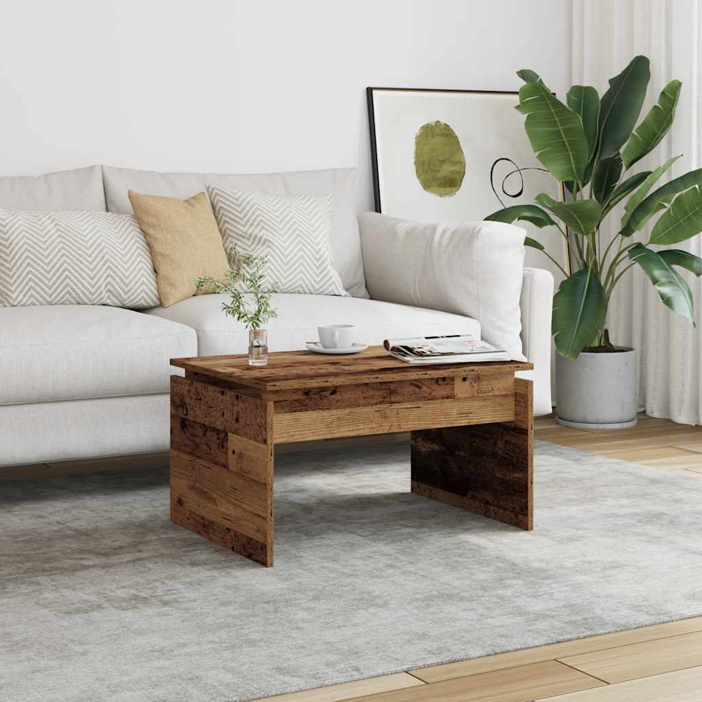 vidaXL Table basse aspect bois de récupération 68x50x38 cm Bois d'ingénierie