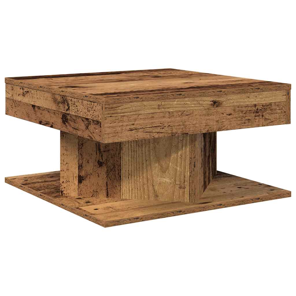 vidaXL Couchtisch Altholz-Optik 55x55x30 cm Holzwerkstoff