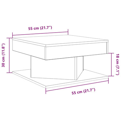 vidaXL Couchtisch Altholz-Optik 55x55x30 cm Holzwerkstoff