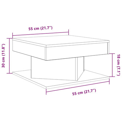 vidaXL Couchtisch Artisan-Eiche 55x55x30 cm Holzwerkstoff
