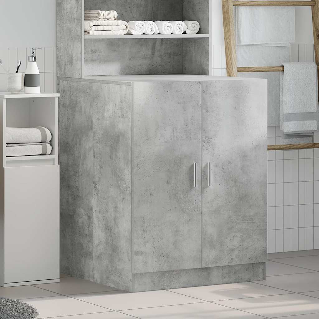 vidaXL Waschmaschinenschrank Betongrau 70,5x71,5x91,5 cm