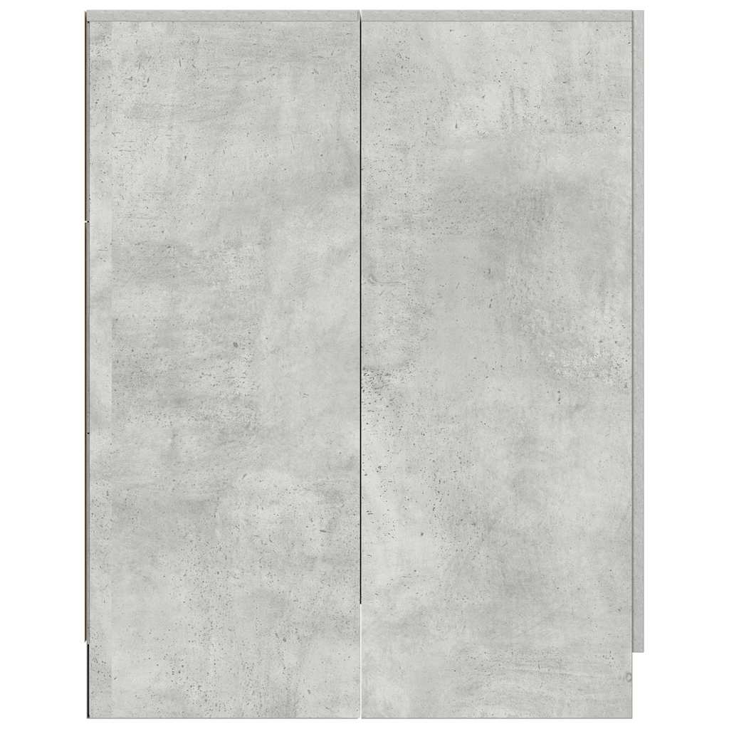 vidaXL Waschmaschinenschrank Betongrau 70,5x71,5x91,5 cm
