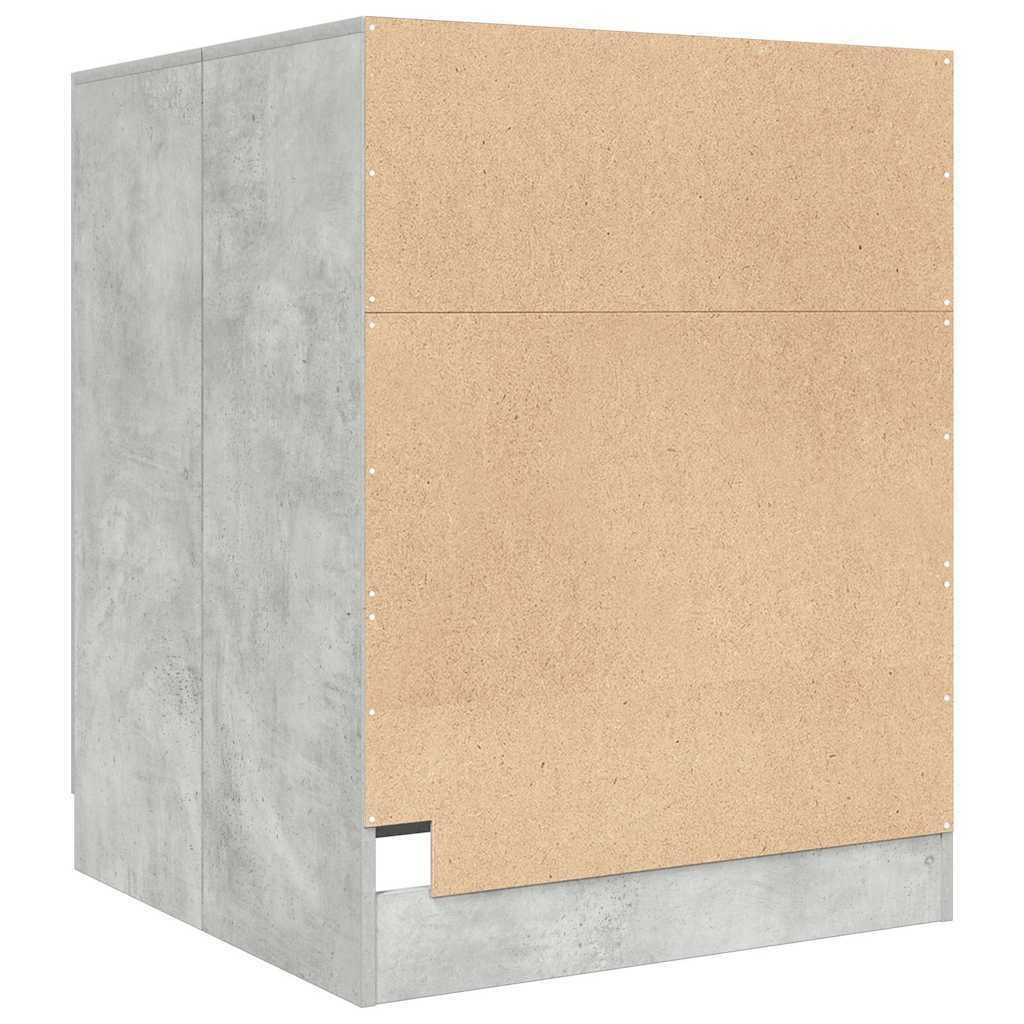vidaXL Waschmaschinenschrank Betongrau 70,5x71,5x91,5 cm