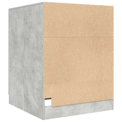 vidaXL Waschmaschinenschrank Betongrau 70,5x71,5x91,5 cm