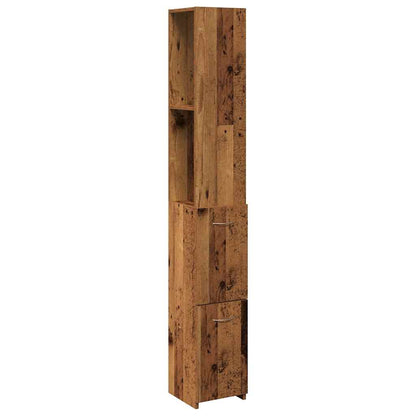 vidaXL Meuble de salle de bain aspect bois de récupération 25x25x170 cm bois d'ingénierie