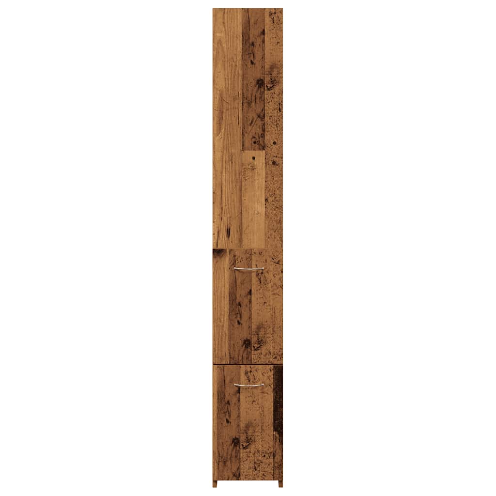 vidaXL Meuble de salle de bain aspect bois de récupération 25x25x170 cm bois d'ingénierie