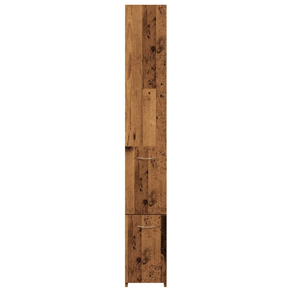 vidaXL Meuble de salle de bain aspect bois de récupération 25x25x170 cm bois d'ingénierie