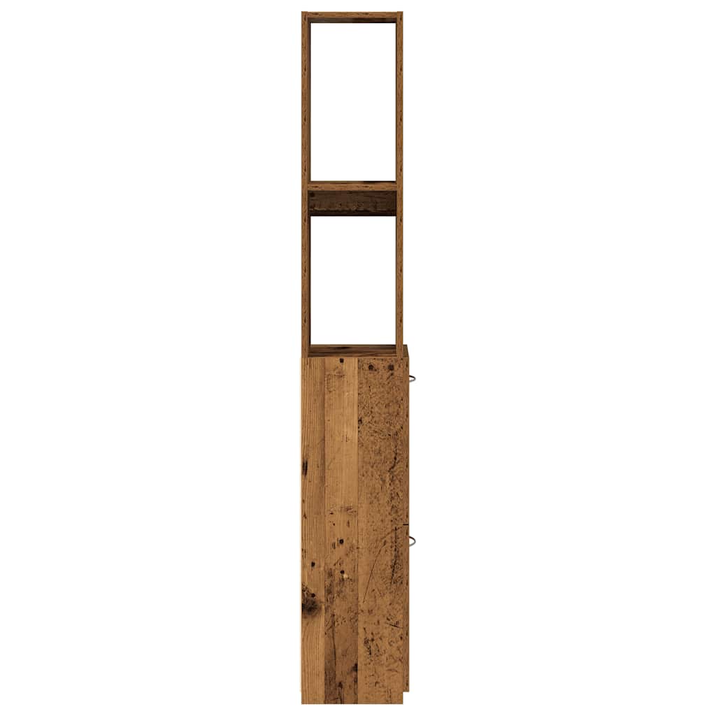 vidaXL Meuble de salle de bain aspect bois de récupération 25x25x170 cm bois d'ingénierie