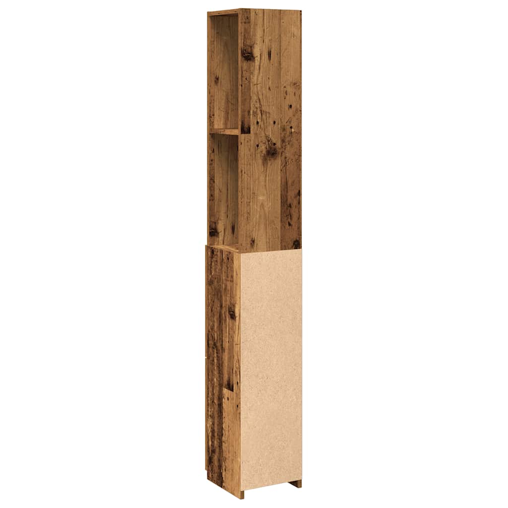 vidaXL Meuble de salle de bain aspect bois de récupération 25x25x170 cm bois d'ingénierie