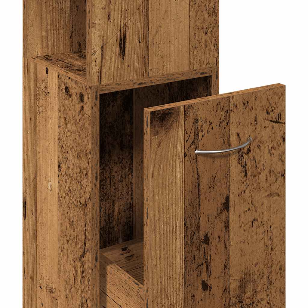 vidaXL Meuble de salle de bain aspect bois de récupération 25x25x170 cm bois d'ingénierie