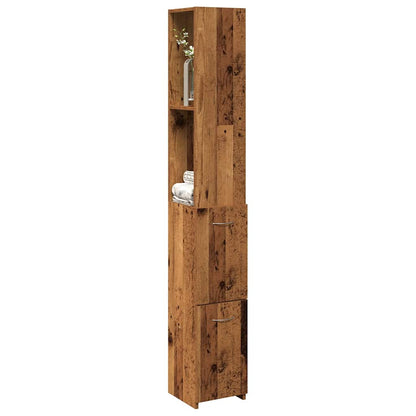vidaXL Meuble de salle de bain aspect bois de récupération 25x25x170 cm bois d'ingénierie