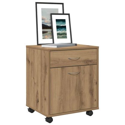 vidaXL Rollcontainer Artisan-Eiche 45x38x54 cm Holzwerkstoff