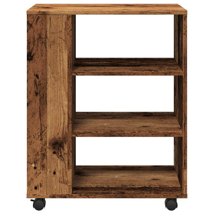 vidaXL Rollcontainer Altholz-Optik 60x35x75 cm Holzwerkstoff