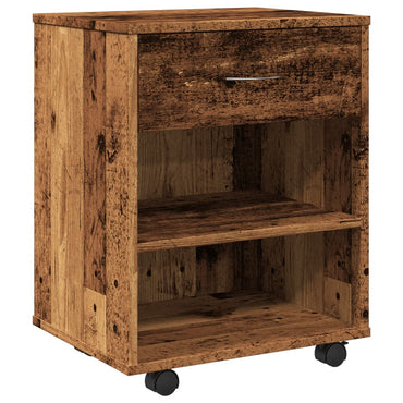 vidaXL Caisson de classement aspect bois de récupération 46x36x59 cm Bois d'ingénierie