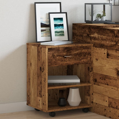 vidaXL Caisson de classement aspect bois de récupération 46x36x59 cm Bois d'ingénierie