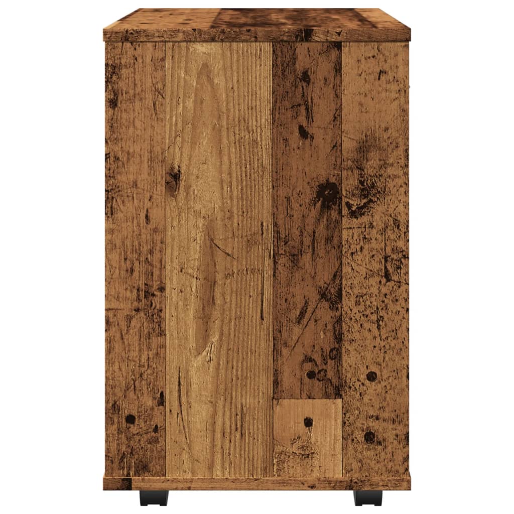 vidaXL Caisson de classement aspect bois de récupération 46x36x59 cm Bois d'ingénierie
