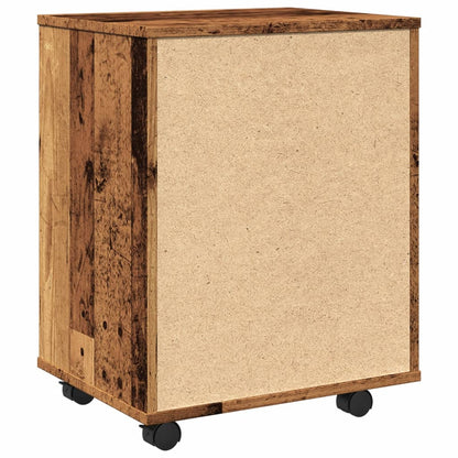 vidaXL Caisson de classement aspect bois de récupération 46x36x59 cm Bois d'ingénierie