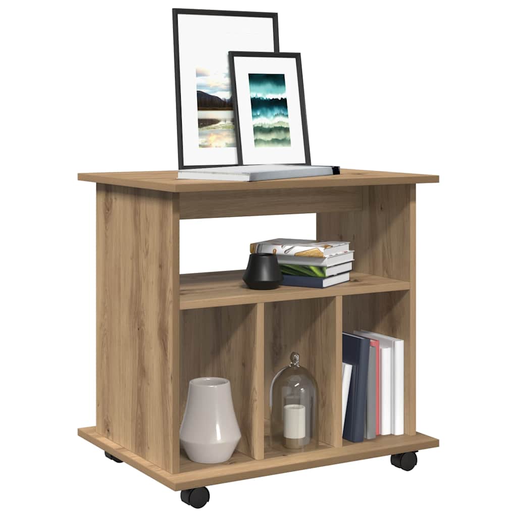vidaXL Rollcontainer Artisan-Eiche 60x45x60 cm Holzwerkstoff