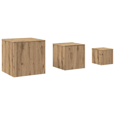 vidaXL Tables d'appoint 3 pcs Chêne artisannel Bois d'ingénierie