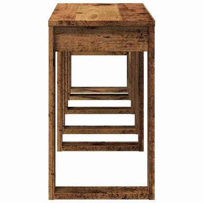 vidaXL Tables gigognes 3 pcs aspect bois de récupération bois d'ingénierie