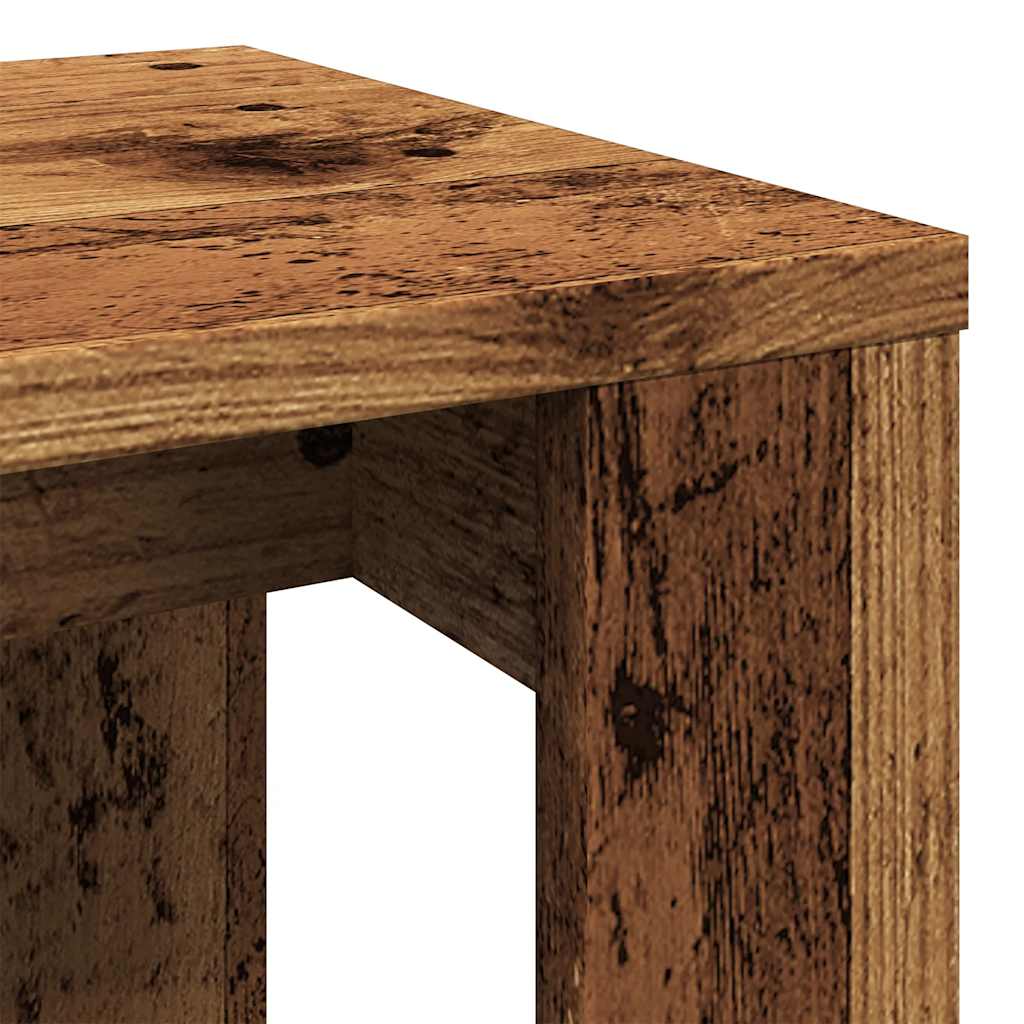 vidaXL Tables gigognes 3 pcs aspect bois de récupération bois d'ingénierie