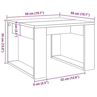 vidaXL Beistelltisch Artisan-Eiche 50x50x35 cm Holzwerkstoff