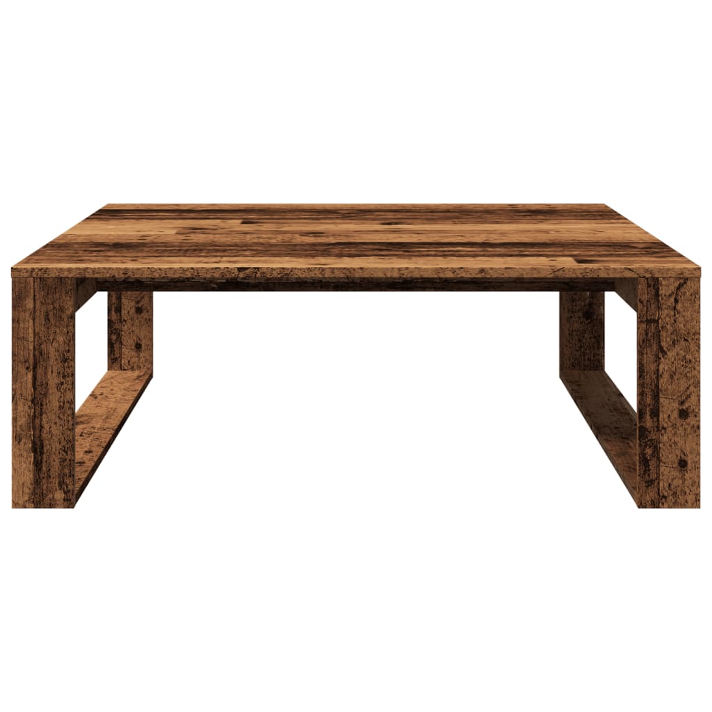 vidaXL Table basse aspect bois de récupération 100x100x35 cm Bois d'ingénierie