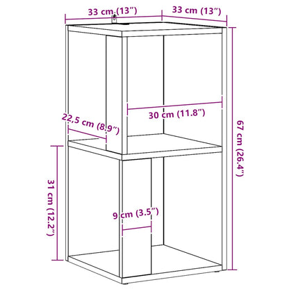 vidaXL Eckregal Artisan-Eiche 33x33x67 cm Holzwerkstoff