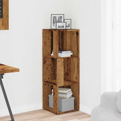 vidaXL Eckregal Altholz-Optik 33x33x100 cm Holzwerkstoff