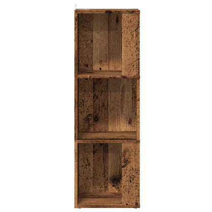 vidaXL Eckregal Altholz-Optik 33x33x100 cm Holzwerkstoff
