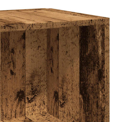 vidaXL Eckregal Altholz-Optik 33x33x100 cm Holzwerkstoff
