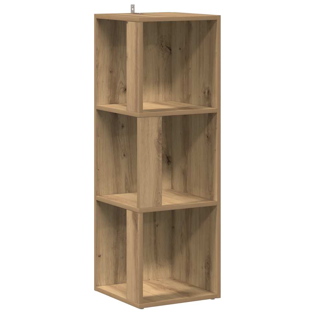 vidaXL Eckregal Artisan-Eiche 33x33x100 cm Holzwerkstoff