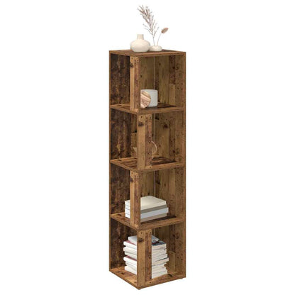 vidaXL Eckregal Altholz-Optik 33x33x132 cm Holzwerkstoff