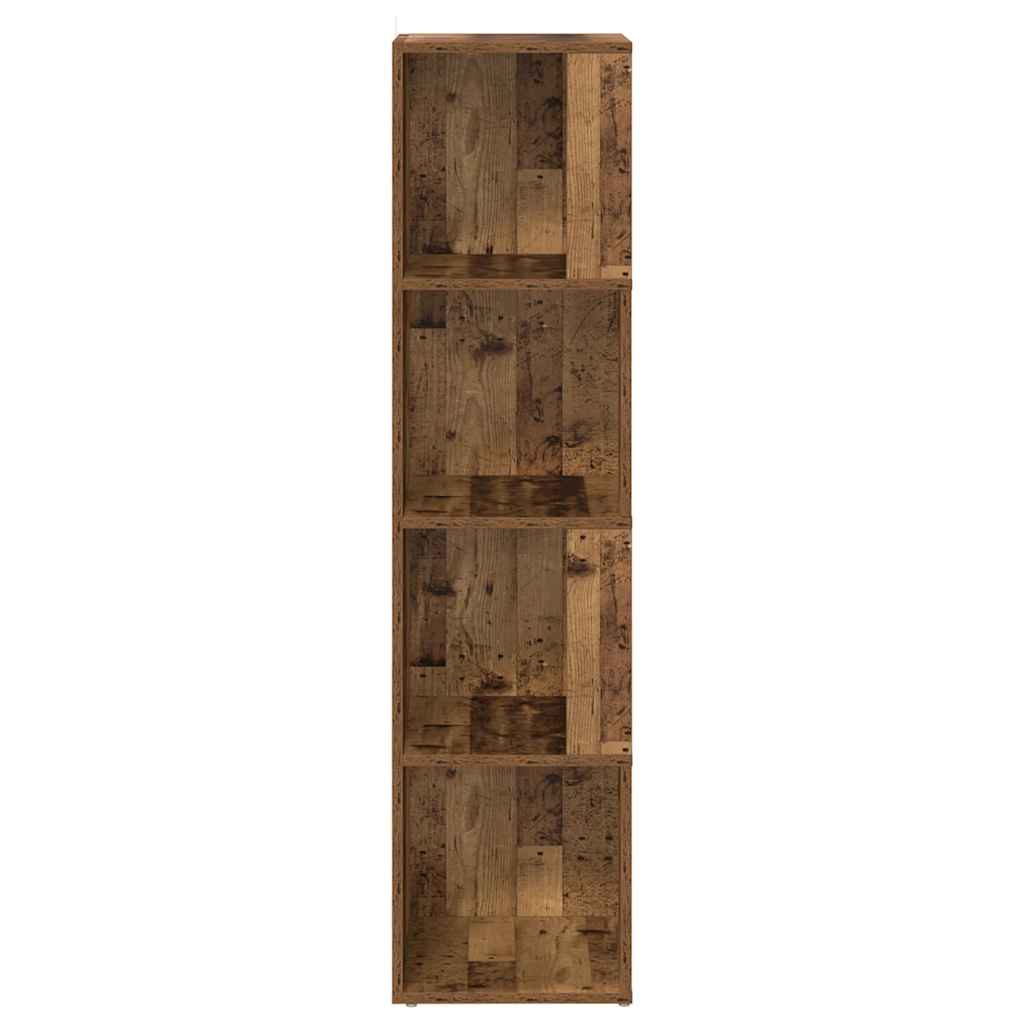 vidaXL Eckregal Altholz-Optik 33x33x132 cm Holzwerkstoff