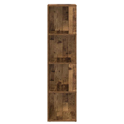 vidaXL Eckregal Altholz-Optik 33x33x132 cm Holzwerkstoff