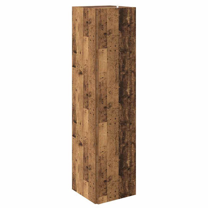 vidaXL Eckregal Altholz-Optik 33x33x132 cm Holzwerkstoff